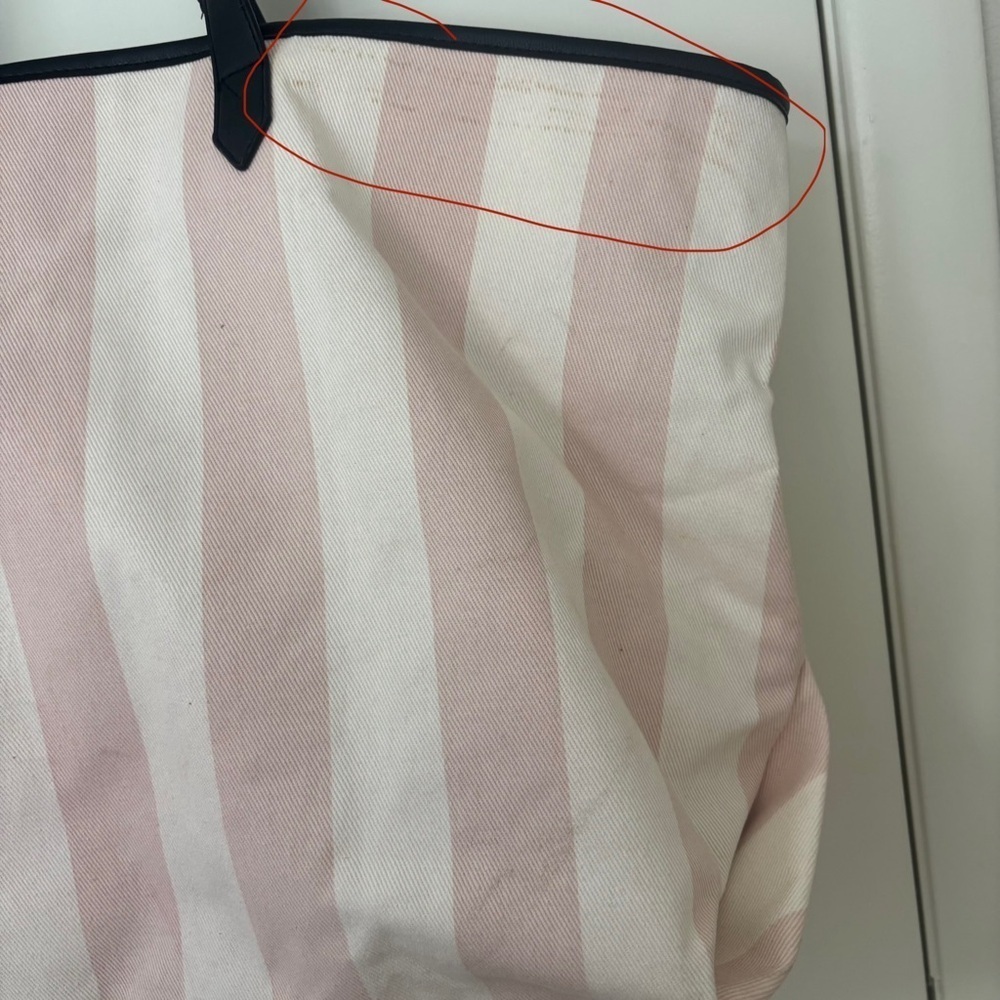 Victoria's Secret “Love” Pink and White Striped large Tote Bag - Picture 14 of 14